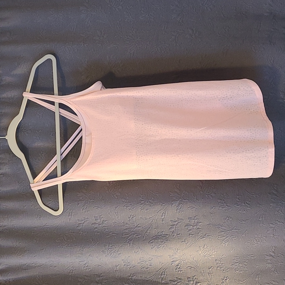 🌸Eddie Bauer Pink Sheer Spaghetti Strap Tank with matching Sports bra Combo, S